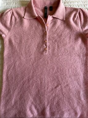 Pink Polo Knit Top